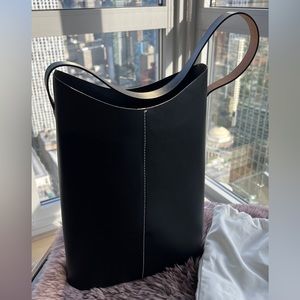 Building Block Leather Shoulder Bag